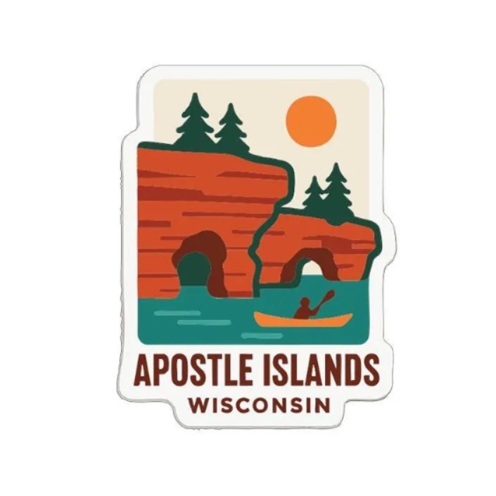 Apostle Islands Wisconsin Iron On Heat Transfer Vinyl HTV Die-Cut Symbolic