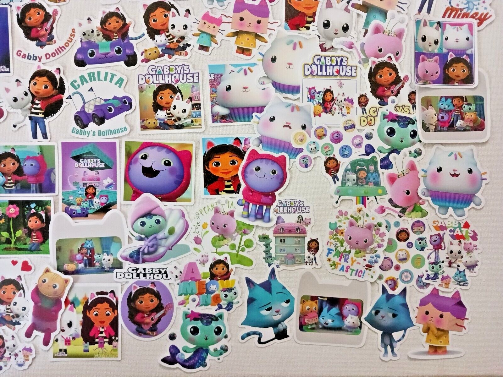 Gabbys Doll Toy Sticker. 100 water resistant stickers. for any smooth surface