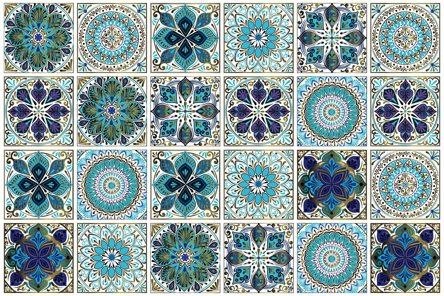 24Pcs Peel and Stick Tile Stickers, 4×4 Bathroom & Kitchen Backsplash Tile De…