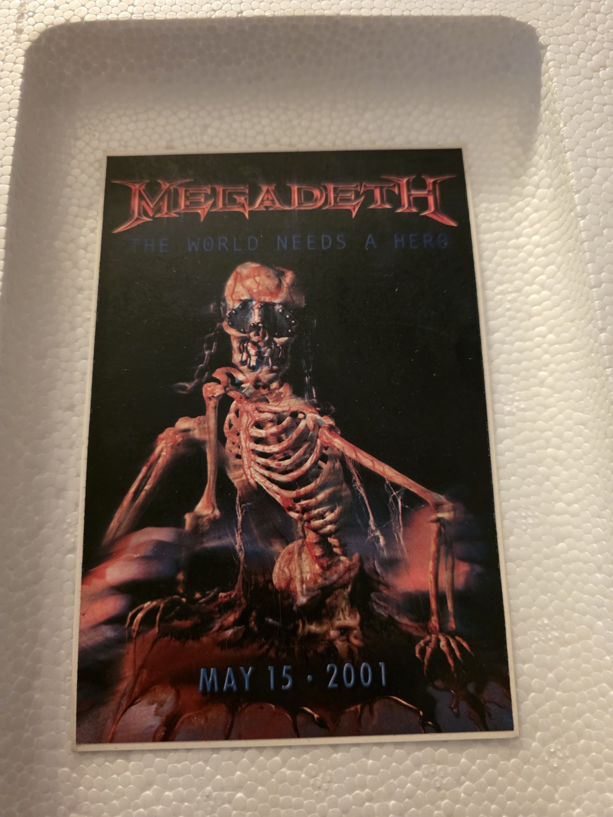 MEGADETH The World Needs a Hero 2001 vintage rare 6×4 metal rock sticker promo