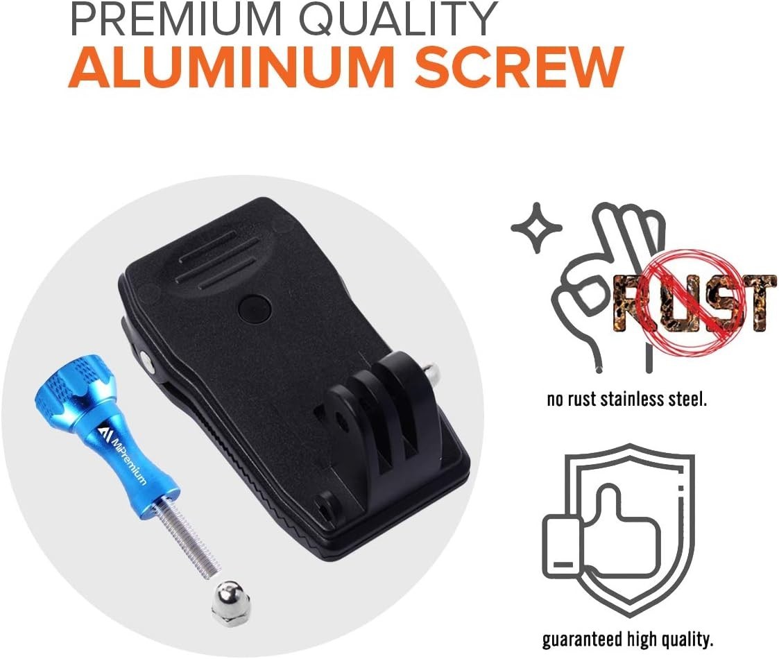 Backpack Strap Clip Mount for Gopro Hero 13 12 11 10 9 8 7 6 5 4 3+ Session Blac