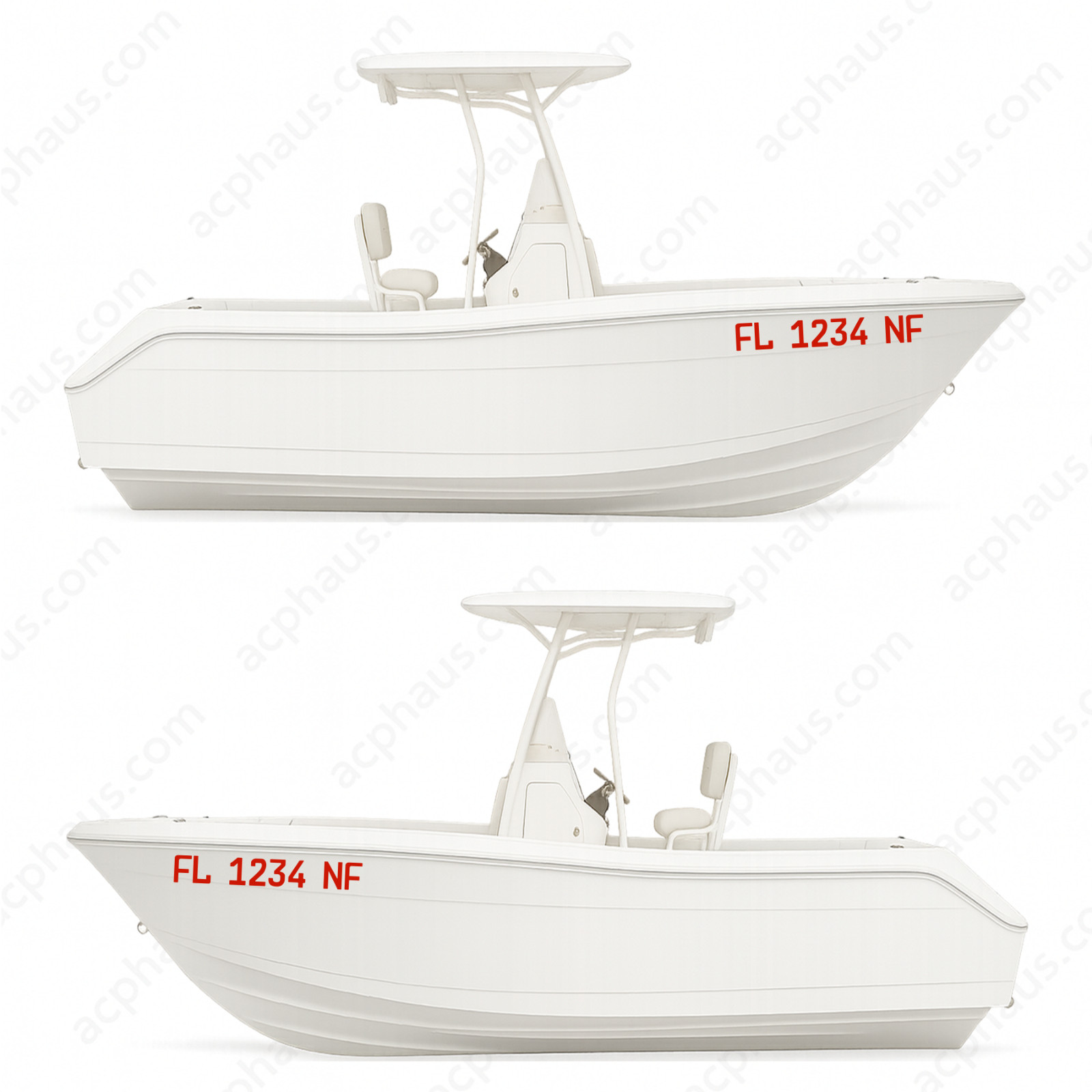 Boat Registration Numbers Decals – Custom ORACAL 751C Vinyl – Right & Left Set