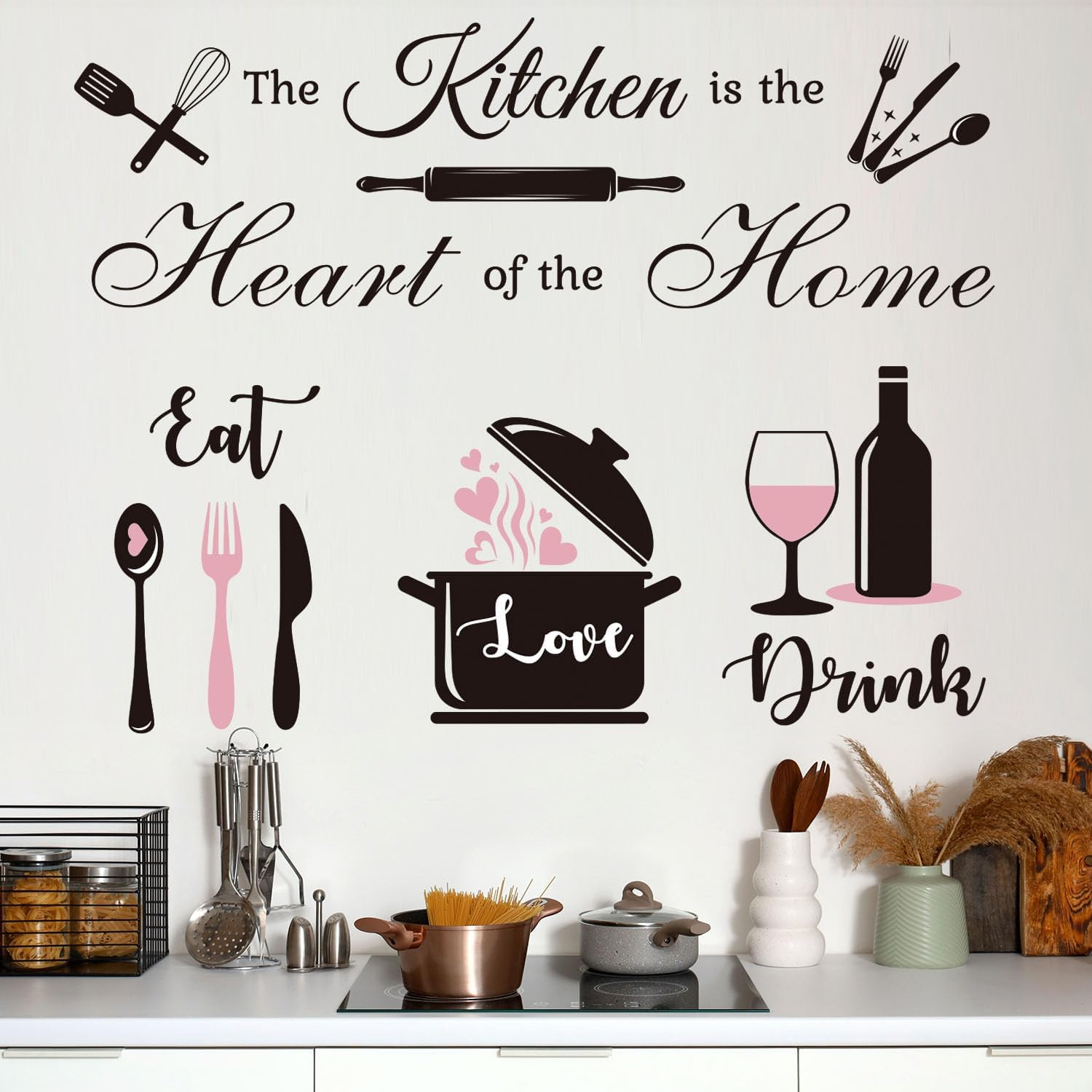 Inspirational Peel and Stick Kitchen Wall Stickers, the Kitchen Is the Heart of