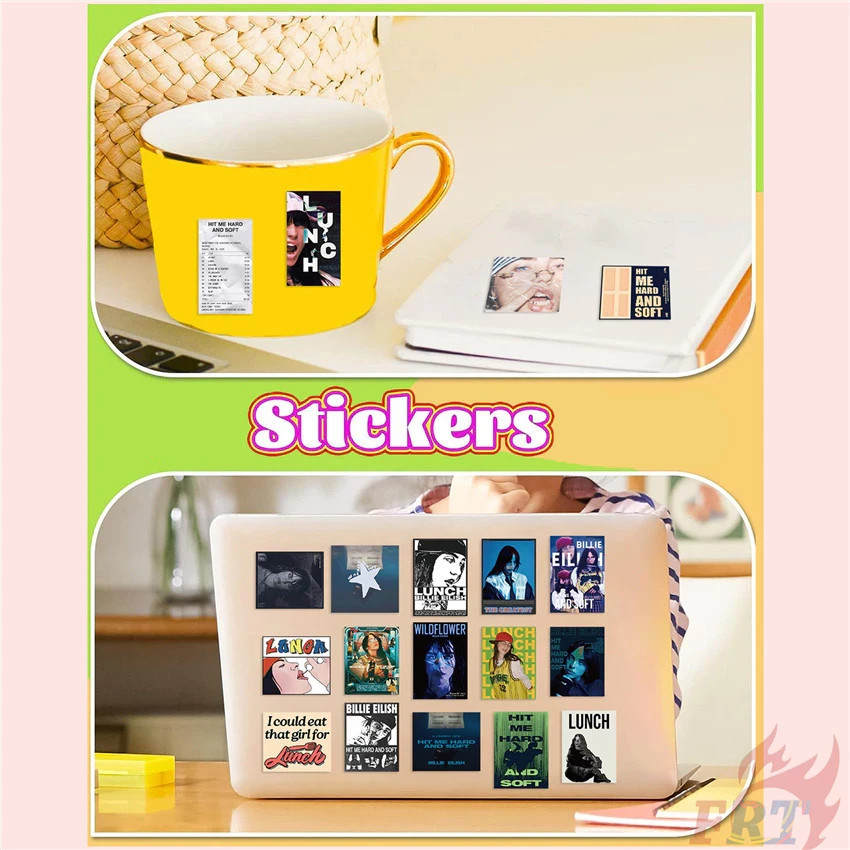 100 Billie Eilish Sticker Pack – Hit Me Hard and Soft – Music Album