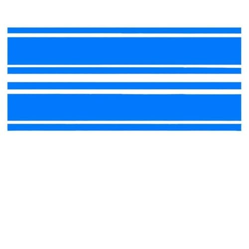 Car Hood Decal Stickers – Sports Fashion Racing Stripe – Blue – 2 PCS – Blue