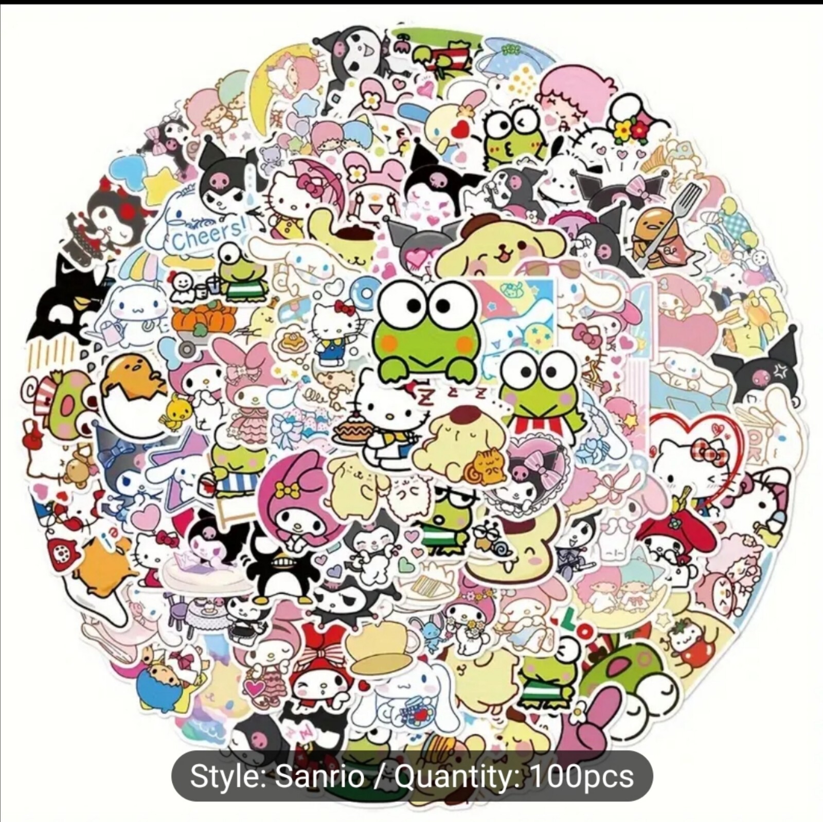 10 PCS Sanrio Characters Hello Kitty And Friends Stickers BRAND NEW