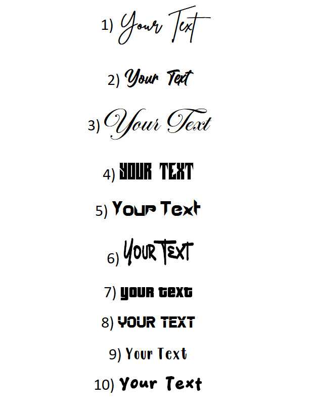 Personalized Custom Vinyl Decal Stickers YOU CREATE IT text/name 10 fonts