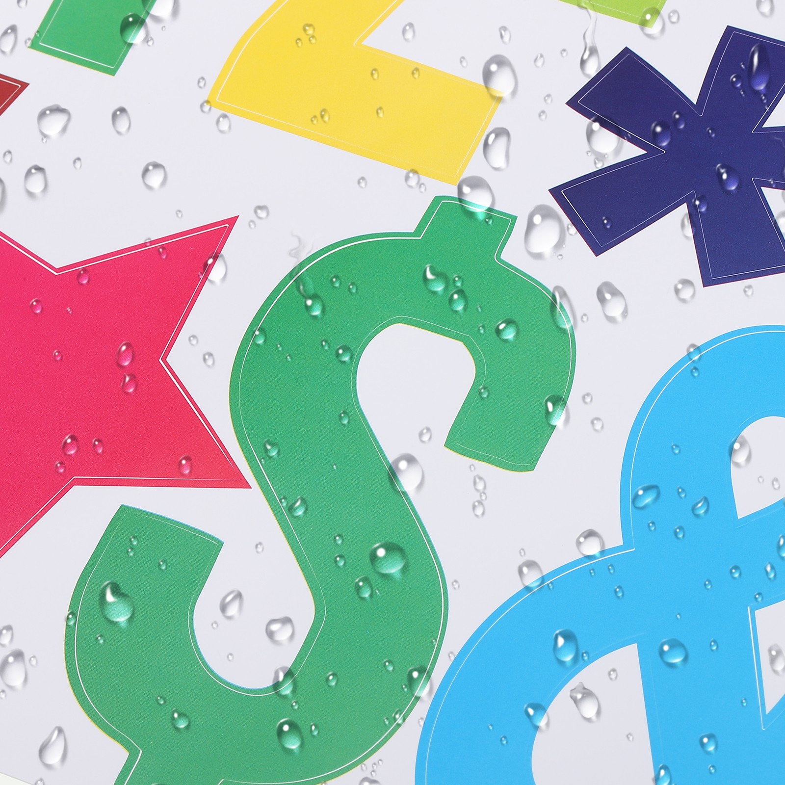8 Sheet Letters Numbers Kit 4 Inch Adhesive Alphabet Number Sticker Colorful