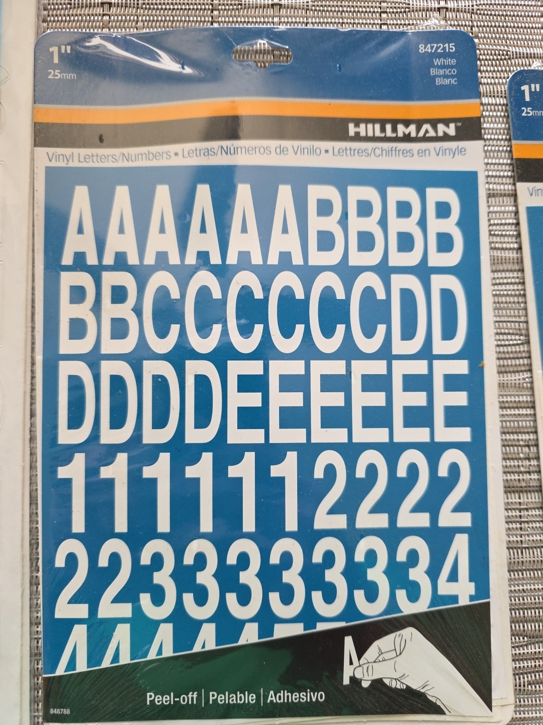 3x Permanent Adhesive Vinyl Letters & Numbers 1" GOTHIC WHITE ""SHIPS TODAY""