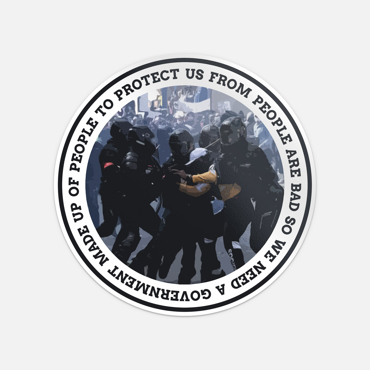 Circular Logic State Car Bumper Vinyl Sticker Decal