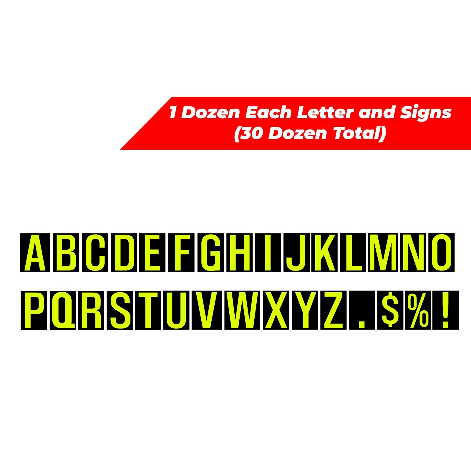 Adhesive Alphabet Letter Starter Kit, Vinyl Decal Set Includes 30 Dozen 5.5"