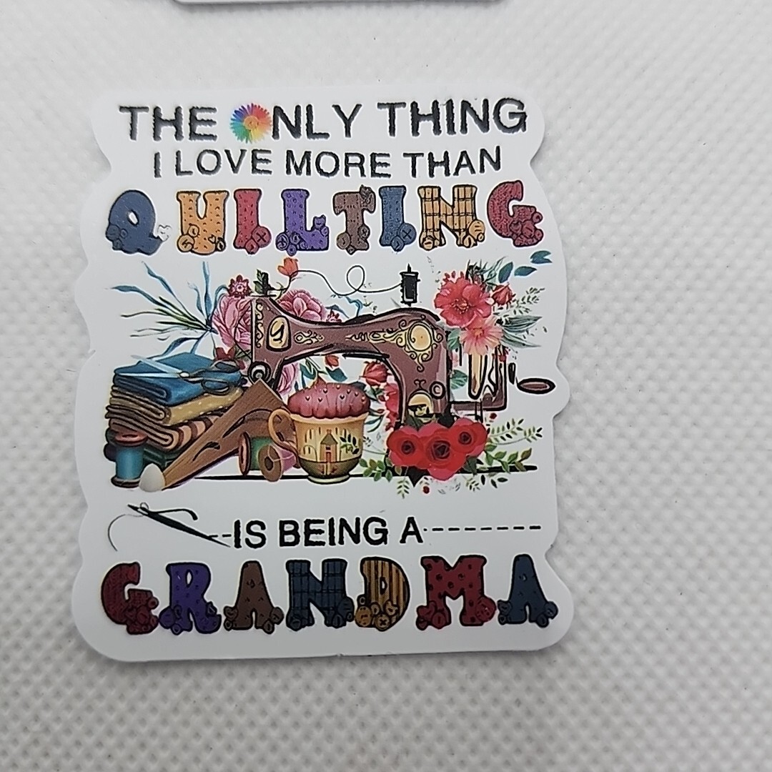 Lot Of 9 Crafts Knitting Sewing Quilting Garden Vinyl Waterproof Stickers Quotes