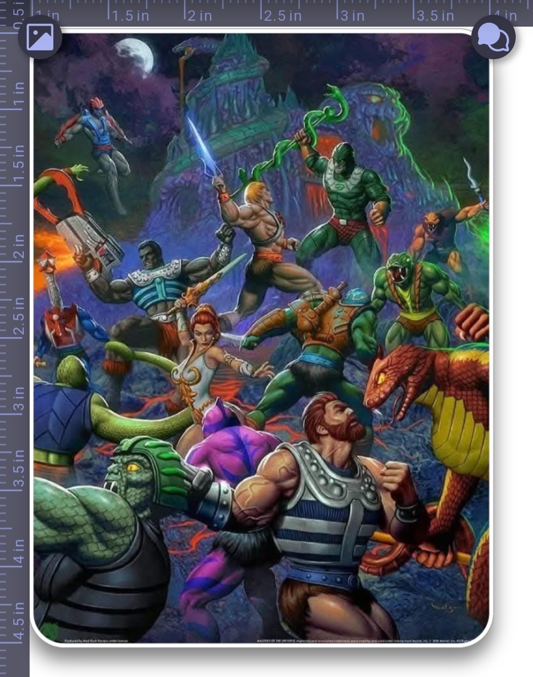 HE-MAN VS KING KISS X VYNIL HIGH-GLOSS STICKER X 4X4 INCH STICKER XSNAKEMOUNTAIN