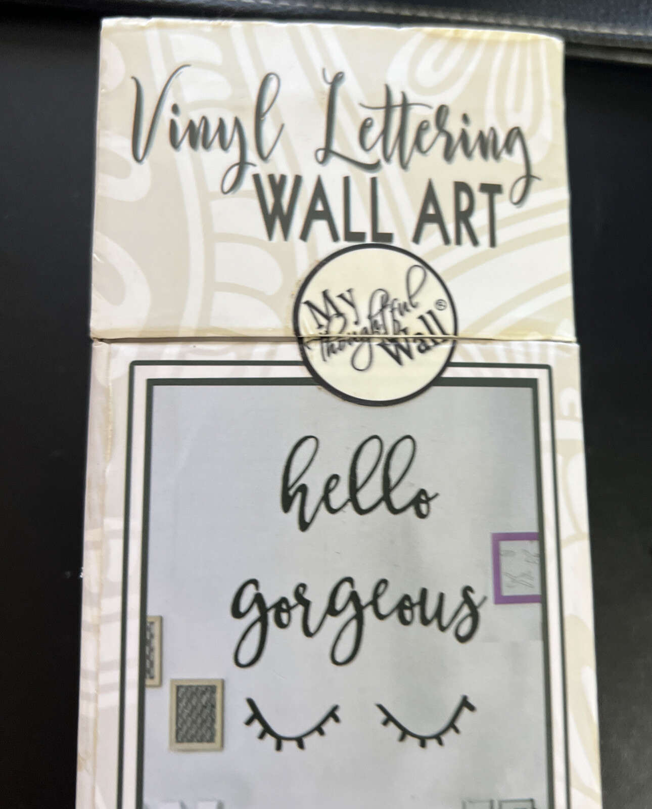 Hello Gorgeous Vinyl Lettering Wall Art for semi-smooth surface, Easy install