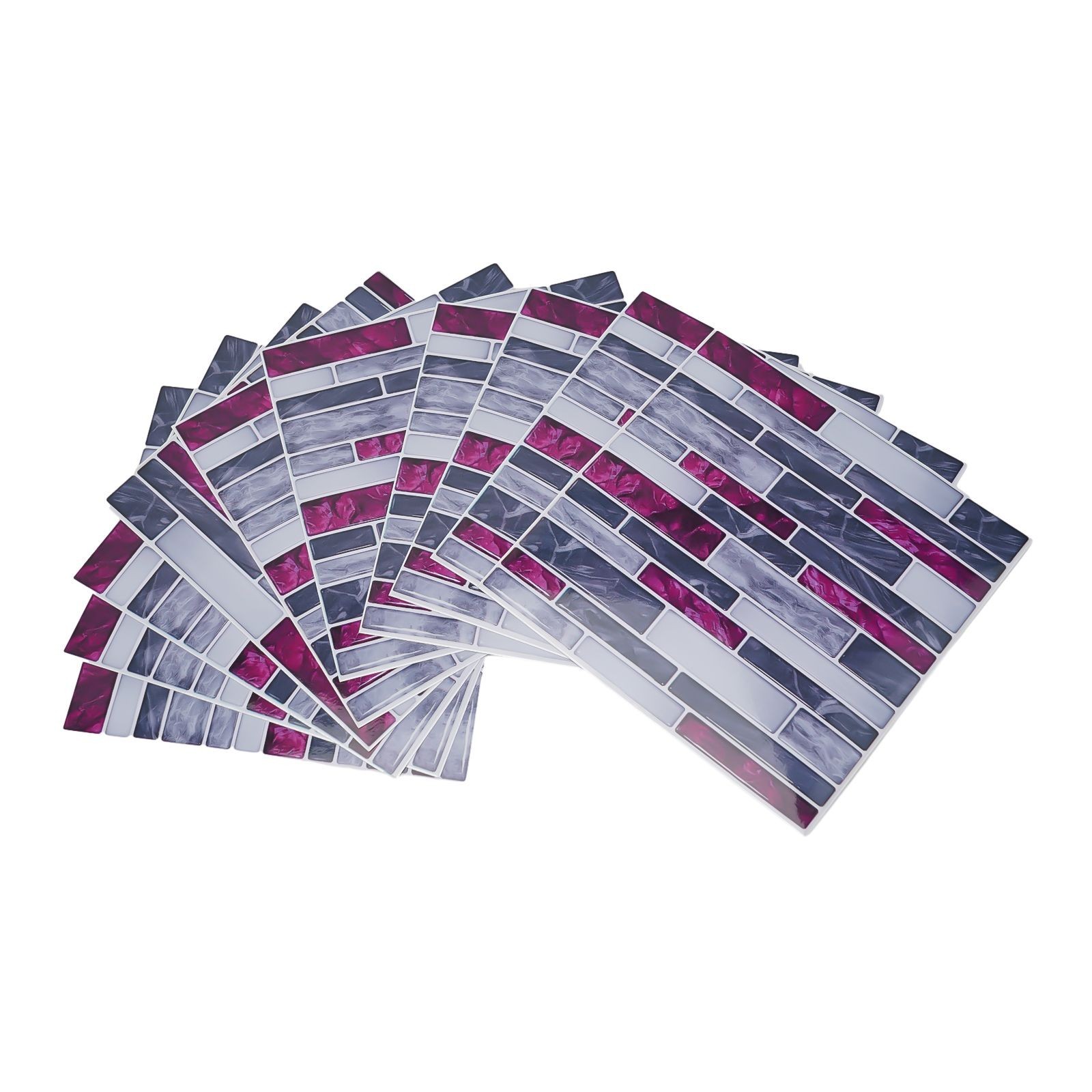 Easy Installation 3D Tile Stickers Waterproof Kitchen Bathroom Decor (10Pcs)