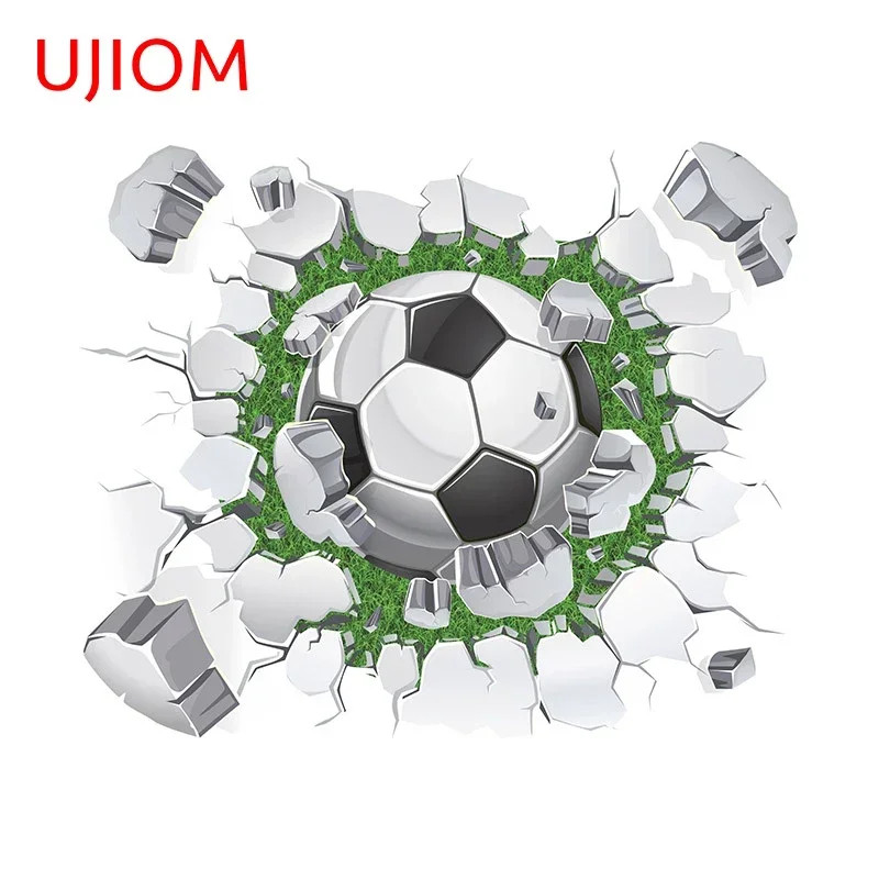UJIOM 13cm Football Crack Wall Stickers Home Decor Decals Vinyl Bedroom