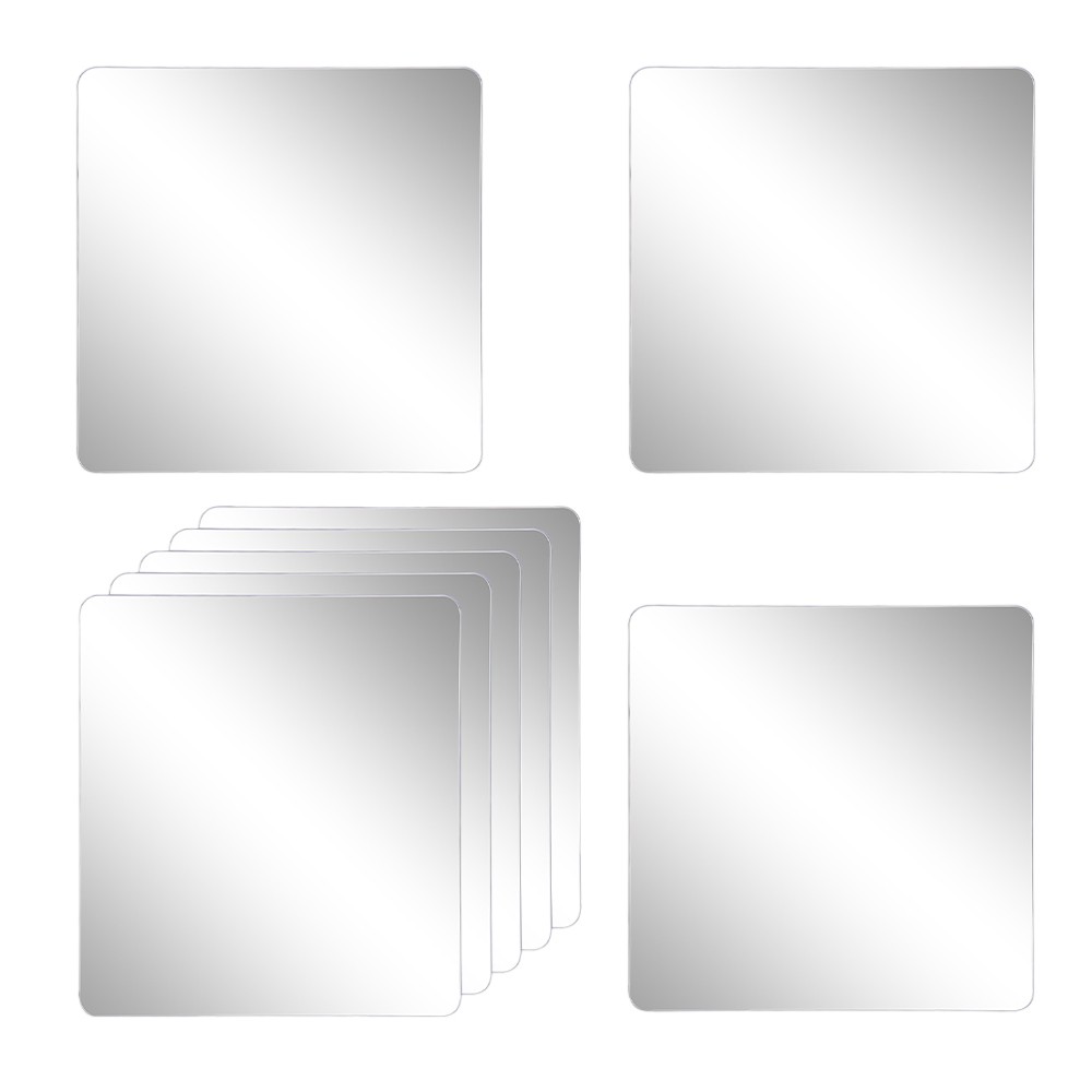 8Pcs Acrylic Mirror Sheets for Wall Self Adhesive Frameless Small Mirror Tiles