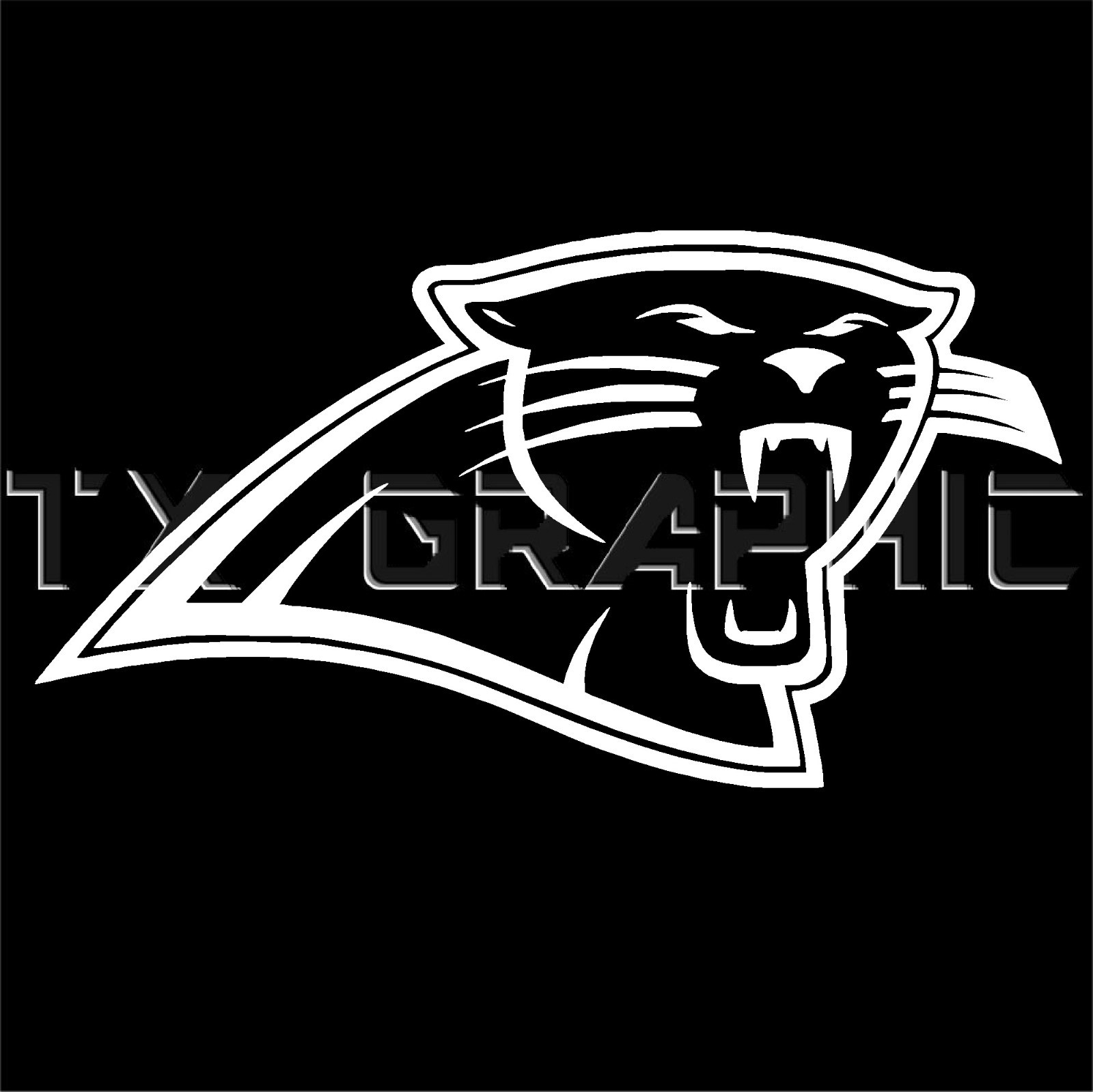 CAROLINA PANTHERS VINYL DECAL WINDOW CAR FOOTBALL STICKER