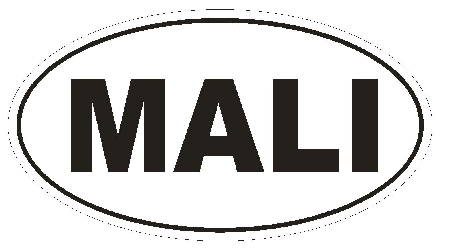 Mali Oval Bumper Sticker or Helmet Sticker D2205 Euro Oval Country Code
