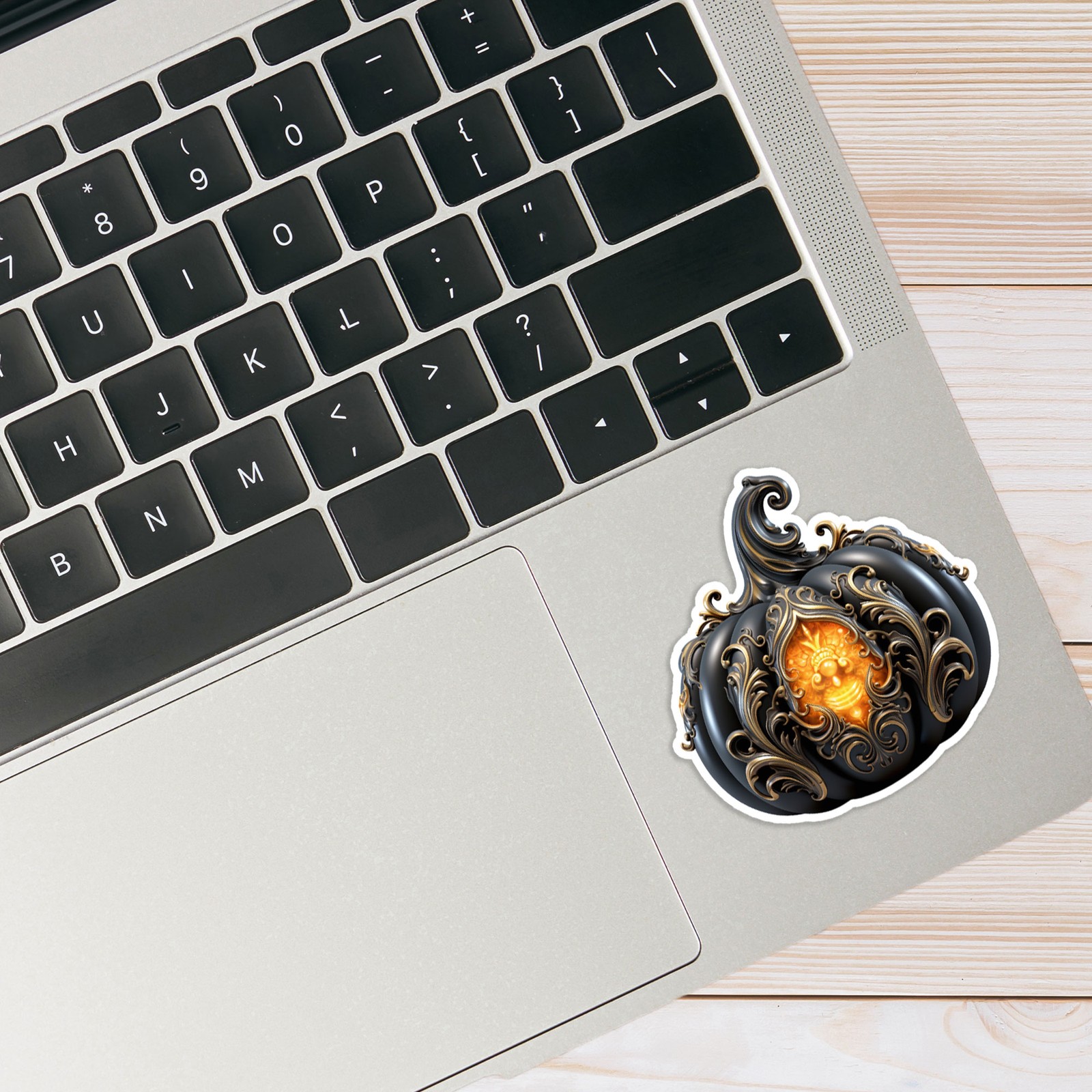 Ornate Gothic Pumpkin Lantern – Vinyl Decal Sticker – Car Window Laptop – #1942
