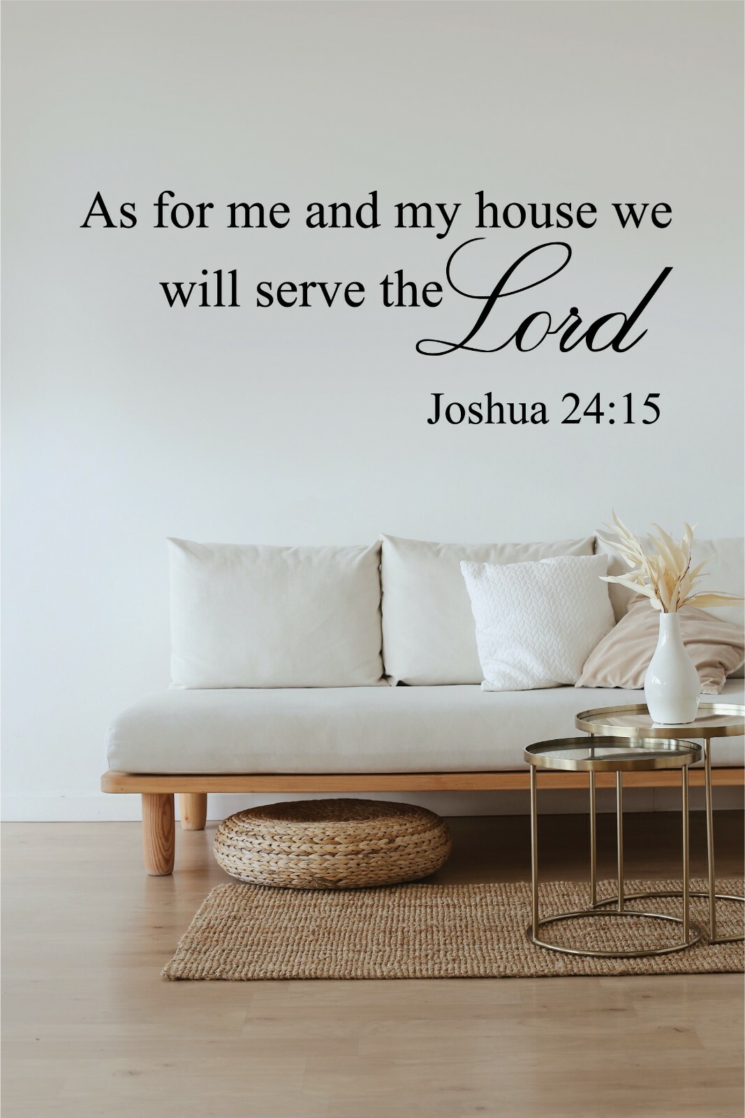 As for Me and My House John 24:15 Bible Verse vinyl Wall Art Sticker Decals
