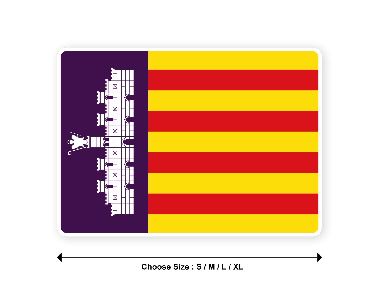 Sticker flag SPAIN MALLORCA balearic spanish autonomous community decal