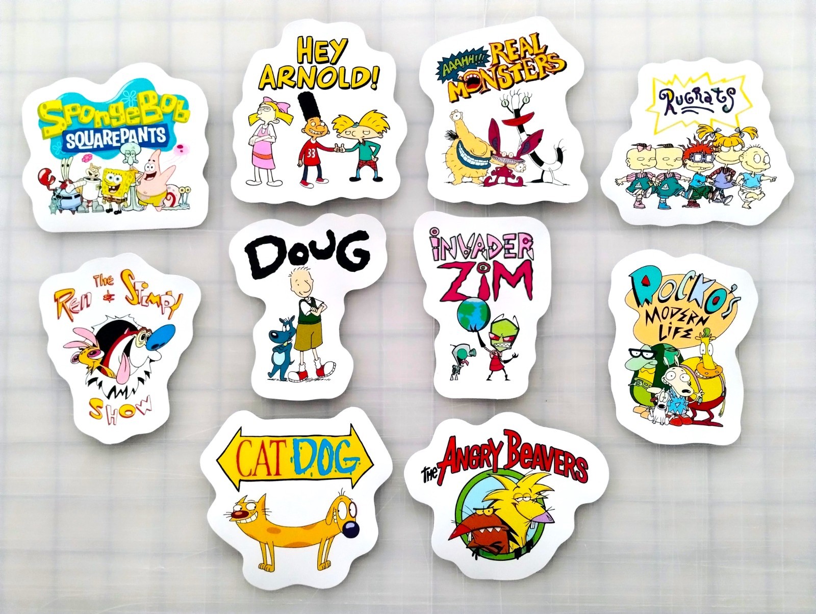 Classic Cartoons Vinyl Sticker Pack (Qty 10) SET 3 nickelodeon 90s retro vintage