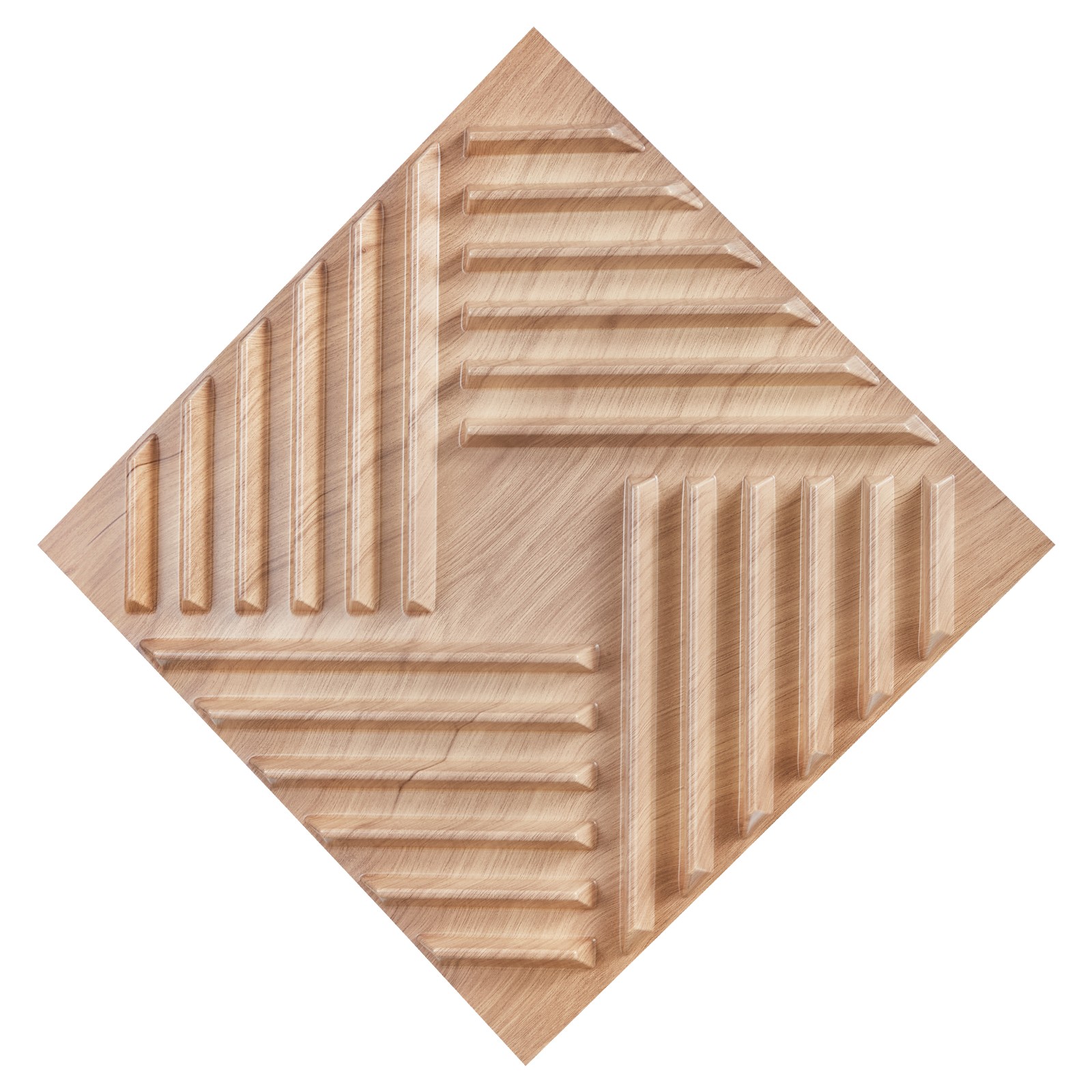 3D Wall Panels 12-Pack 19.7×19.7 in PVC 32 Sq.Ft Coverage Slat Light Wood Color