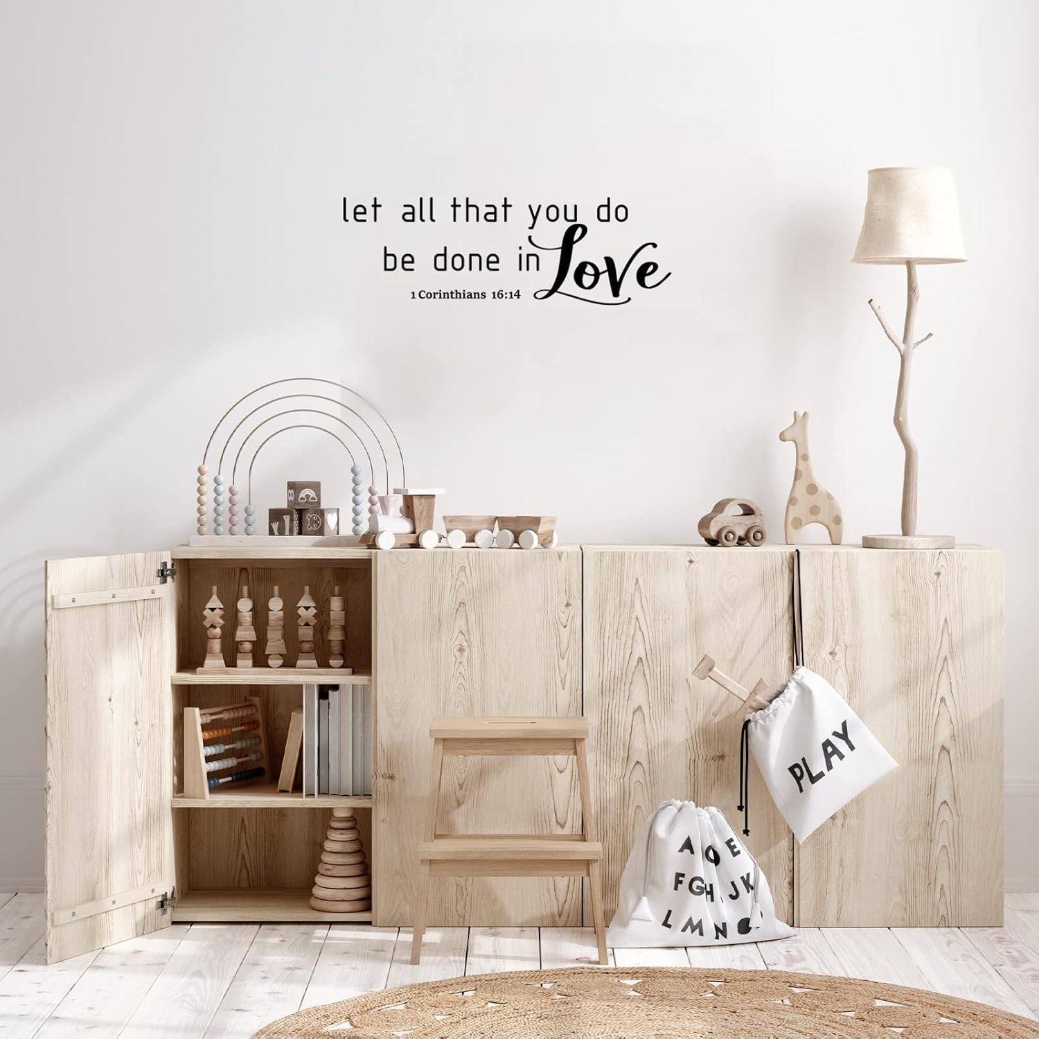 Religious Inspirational Quote Stickers – Peel and Stick for Elegant Spaces