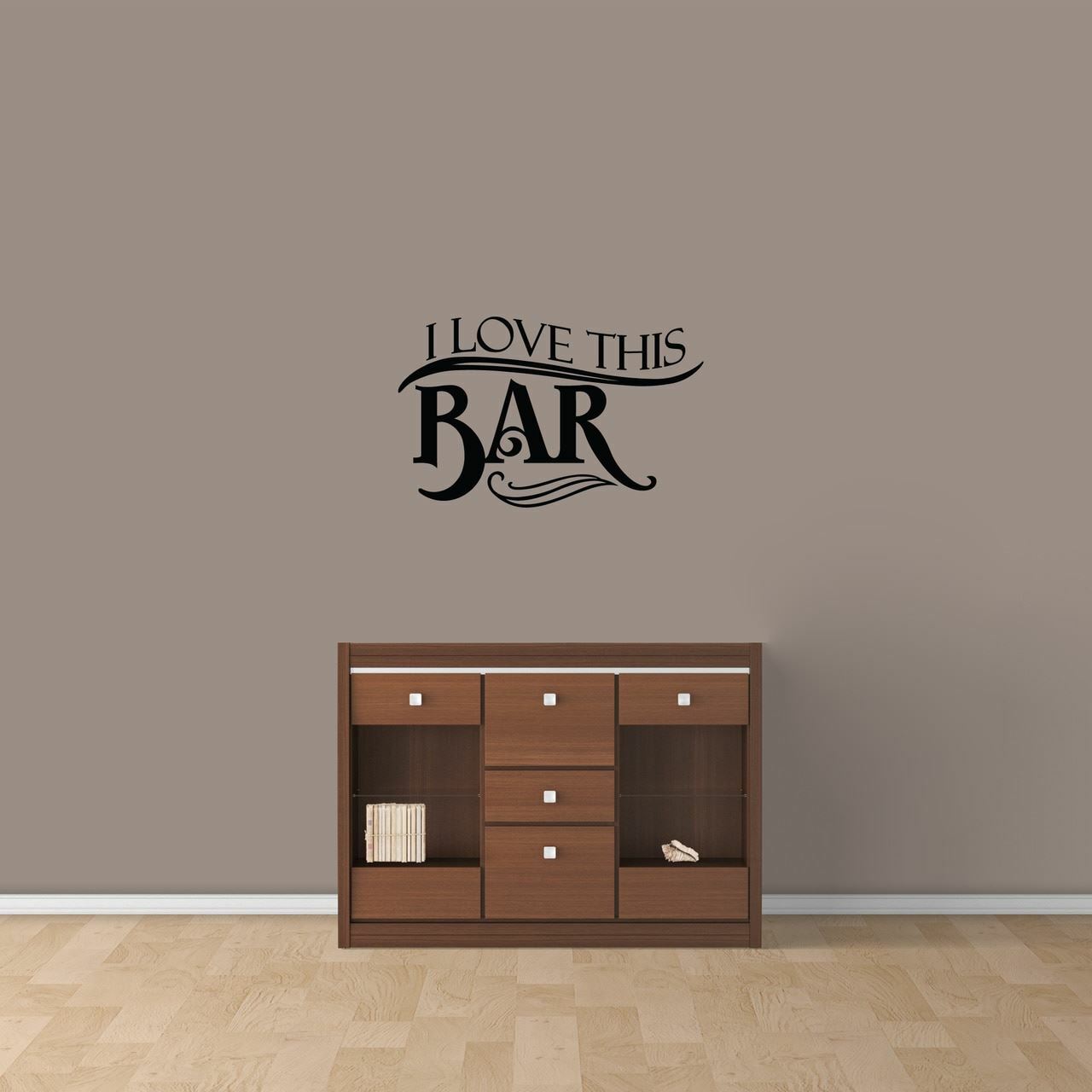 I Love This Bar Wall Decal – Drinking, Beer, Alcohol, Man Cave, Bar, Sticker