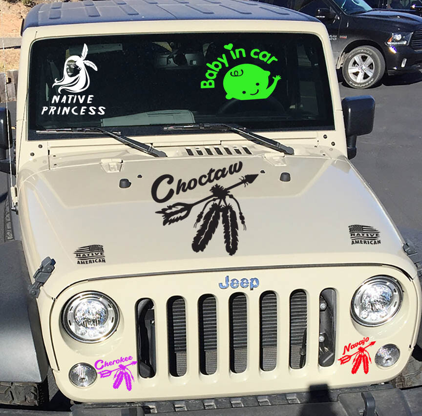 – Native American Arrow with Feathers Choctaw sticker decal
