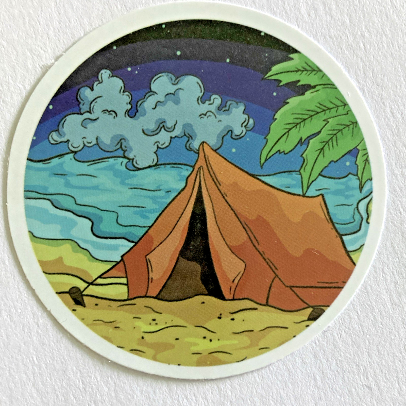 7 Camping & Outdoors Multicolor Vinyl Stickers Set, Moose, Tent, Water Resistant