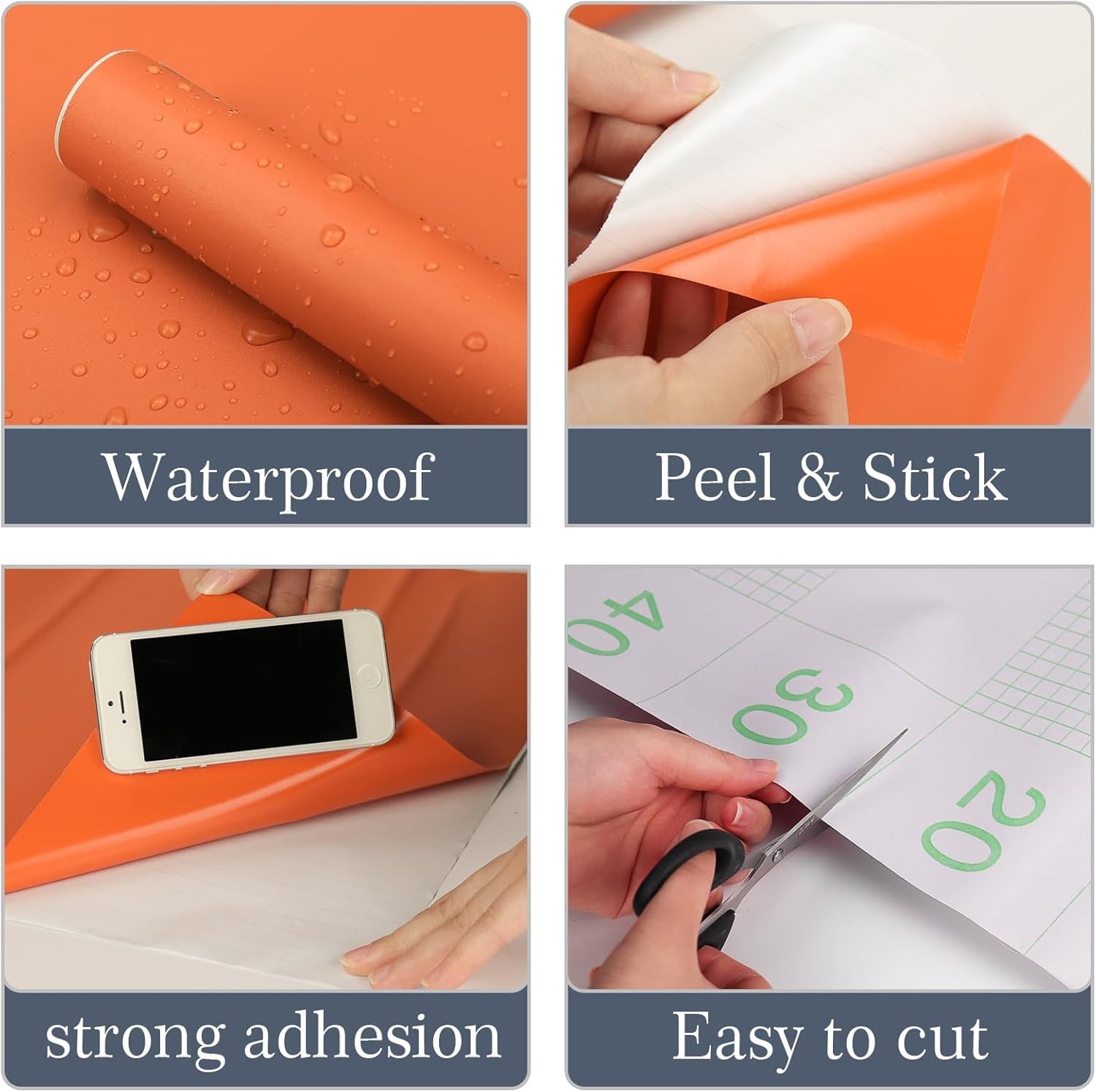 Orange Peel and Stick Wallpaper, 15.7 X 78.7 inches 15.7" x 78.7",