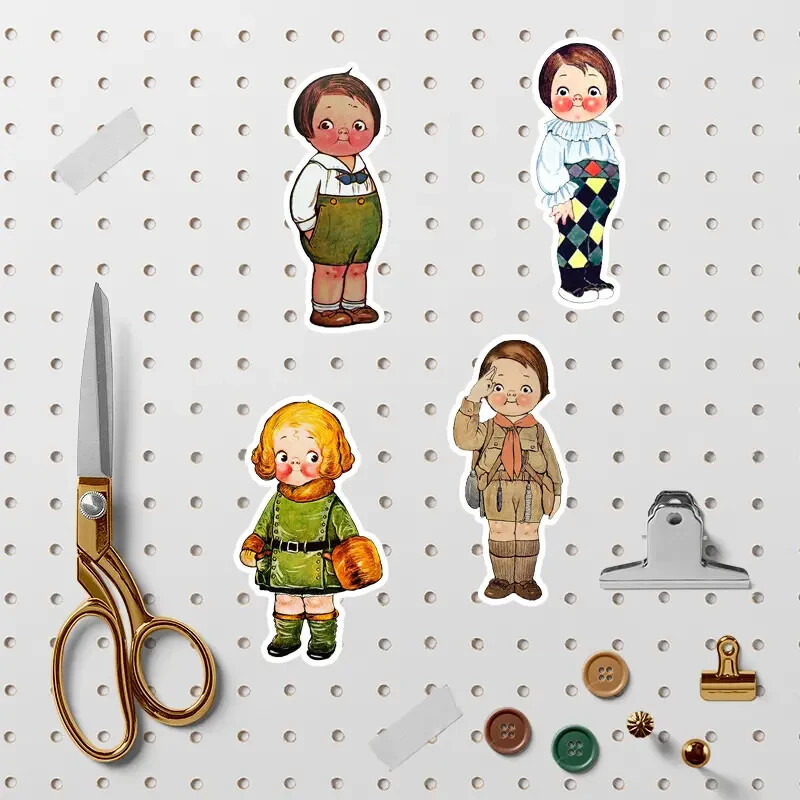 60PC. LITTLE PEOPLE WATERPROOF VINYL STICKERS/DECALS