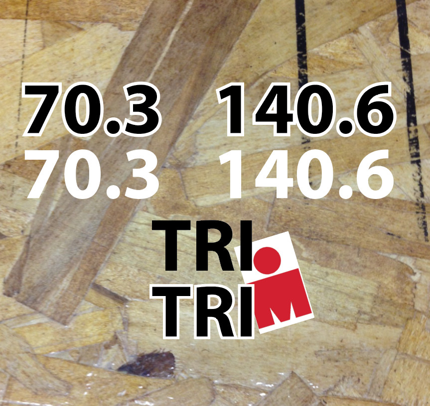 TRI Triathlon Marathon Graphic Swim Bike Run Sticker Decal Iron Window 70.3 140.