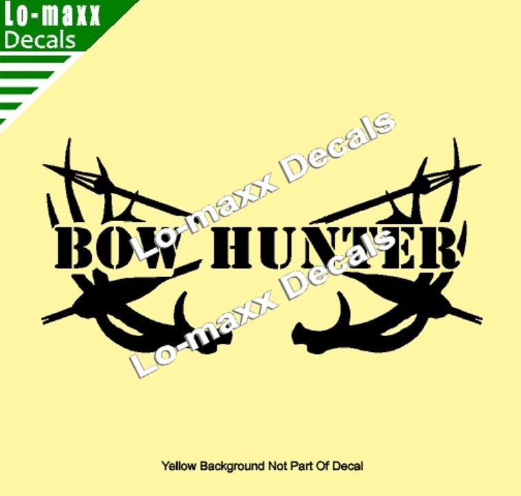 Bow Hunter Die Cut Vinyl Decal – Archery Deer Hunting Truck Car Window SUV