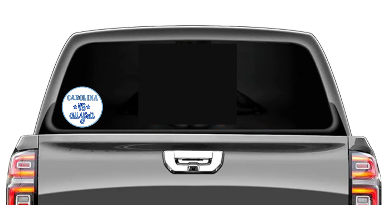 North Carolina – VS All Y'all – Vinyl Decal 4" Car Truck Laptop Cooler Smoker 25