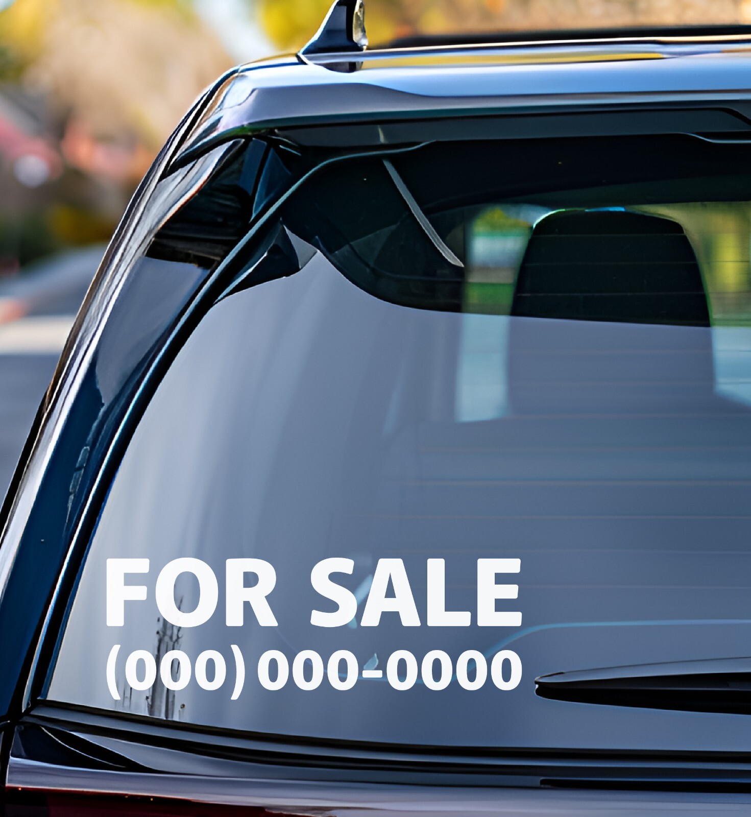 FOR SALE with YOUR PHONE NUMBER Vinyl Decal Sticker Custom Car Window Bumper