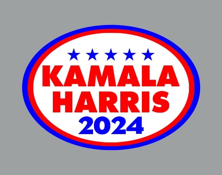 Kamala Harris for President 2024 Die Cut Glossy Fridge Magnet