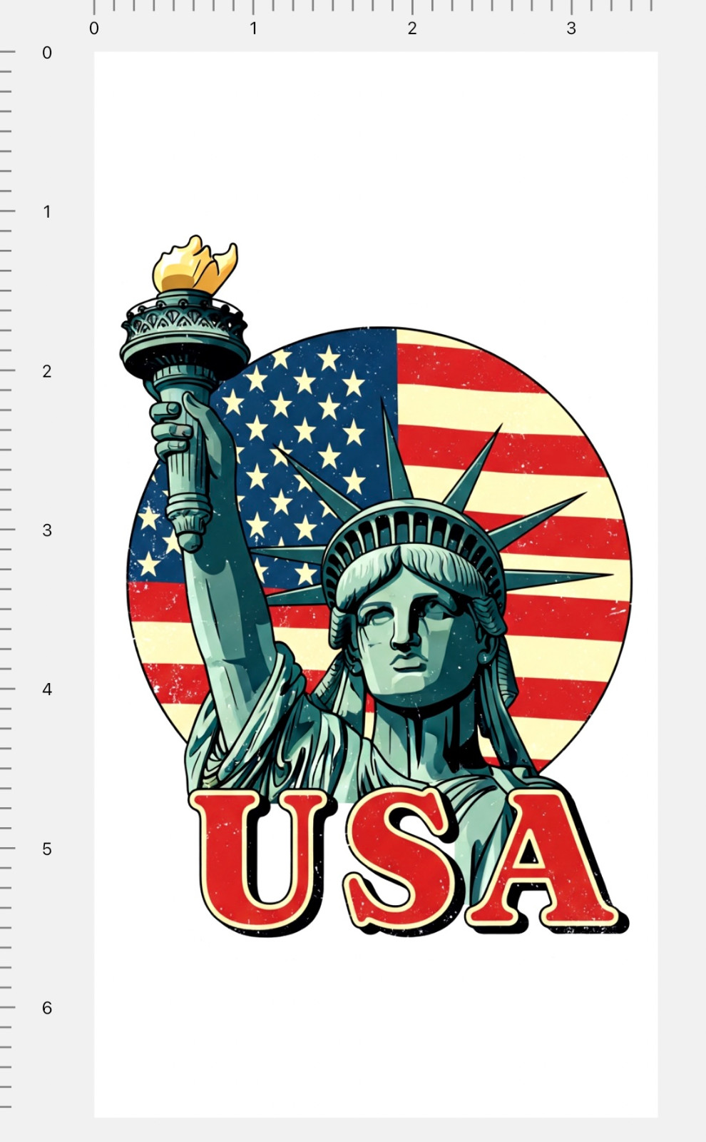 Statue of Liberty Custom Sticker 4" x 7" Sheet NY American Flag New York US USA