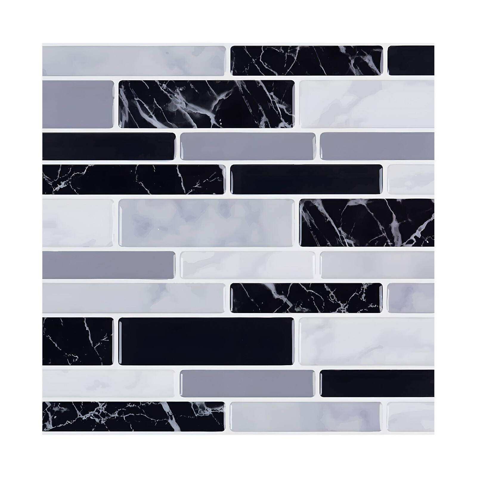 10pcs Wall Panels Self Adhensive Wall Tiles Waterproof Removable for Living Room