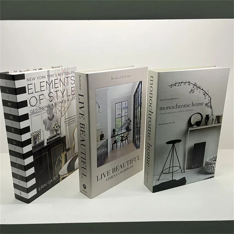 3 Pcs/ Set Of Luxury Decorative Fake Book For Decorations, Multiple Applications