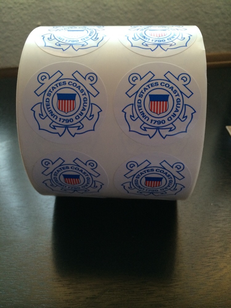 Round Coast Guard Sticker