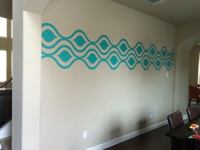 Mid Century Modern Wall Decor, Ogee Wall Decal, Geometric Wall Decor