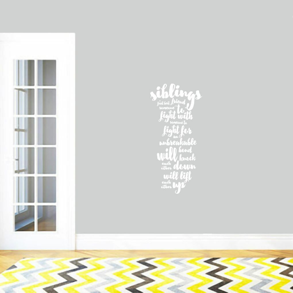 Siblings Wall Decal – Kids, Nursery, Playroom, Wall Art, Vinyl Sticker, Decal