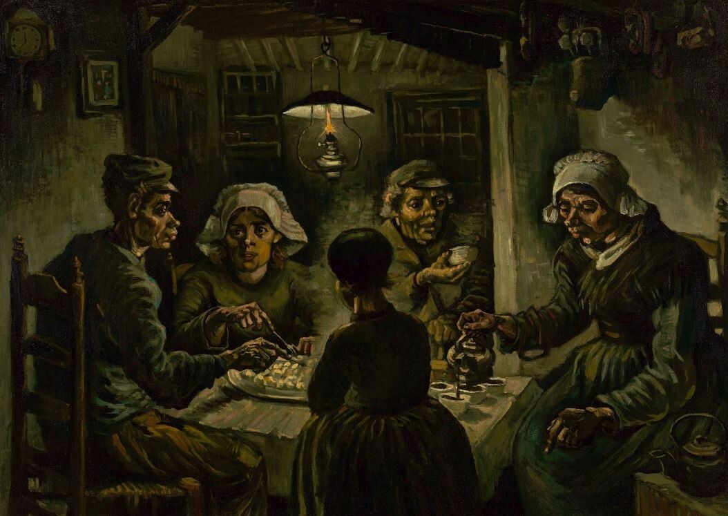 Vincent Van Gogh Potato Eaters Die Cut Glossy Fridge Magnet