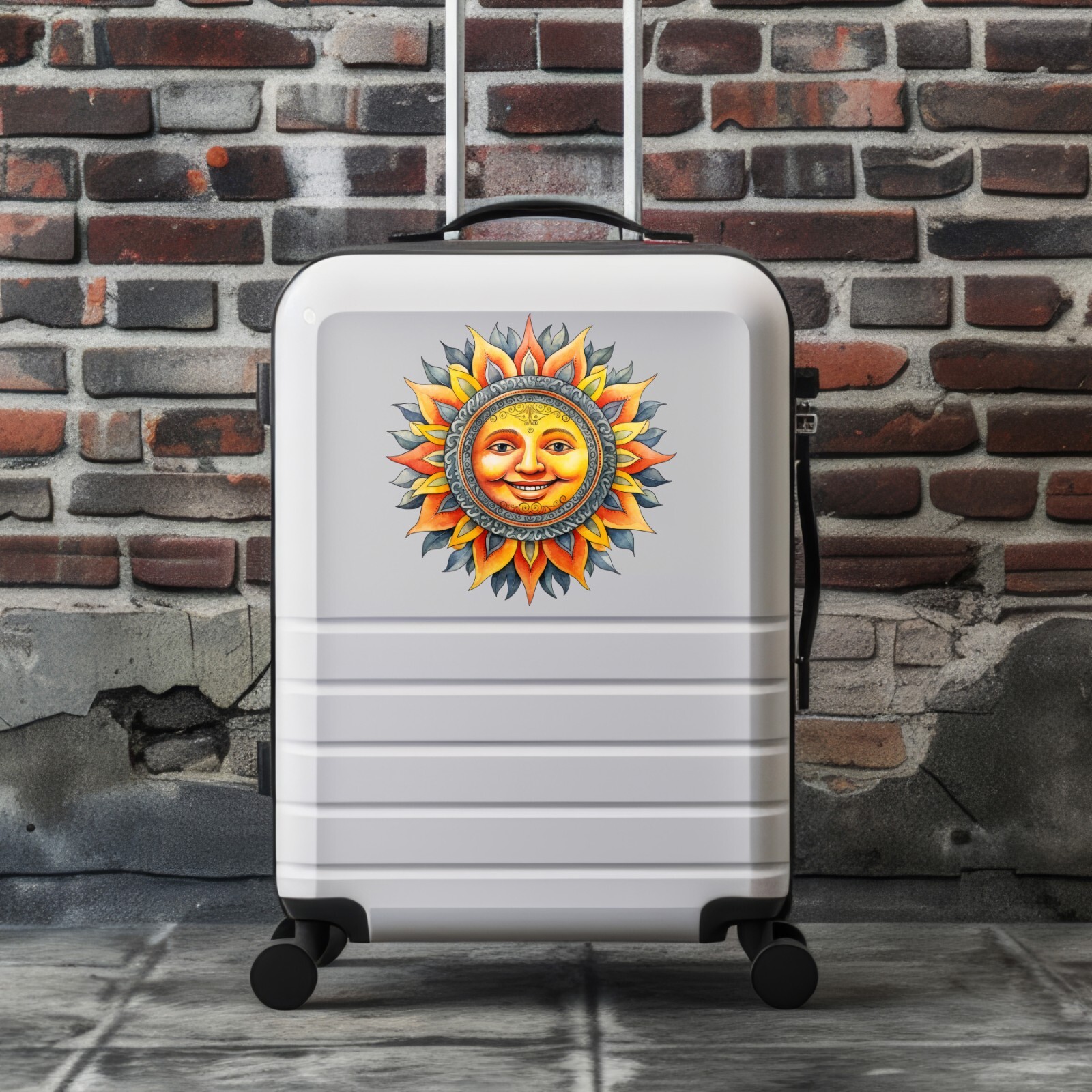 Boho Smiley Face UV DTF Transparent Sticker / Decal