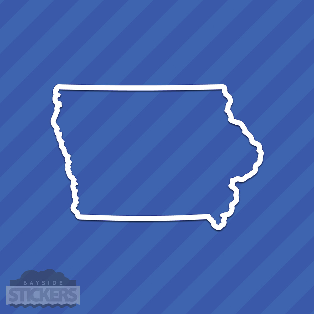 Iowa IA State Outline Vinyl Decal Sticker