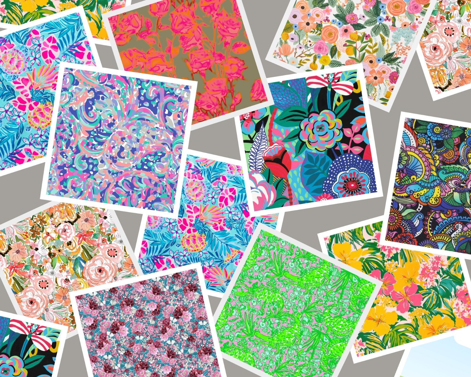 24 Lilly P Premium Vinyl Patterns & Iron on HTV, for Cricut cutting machines