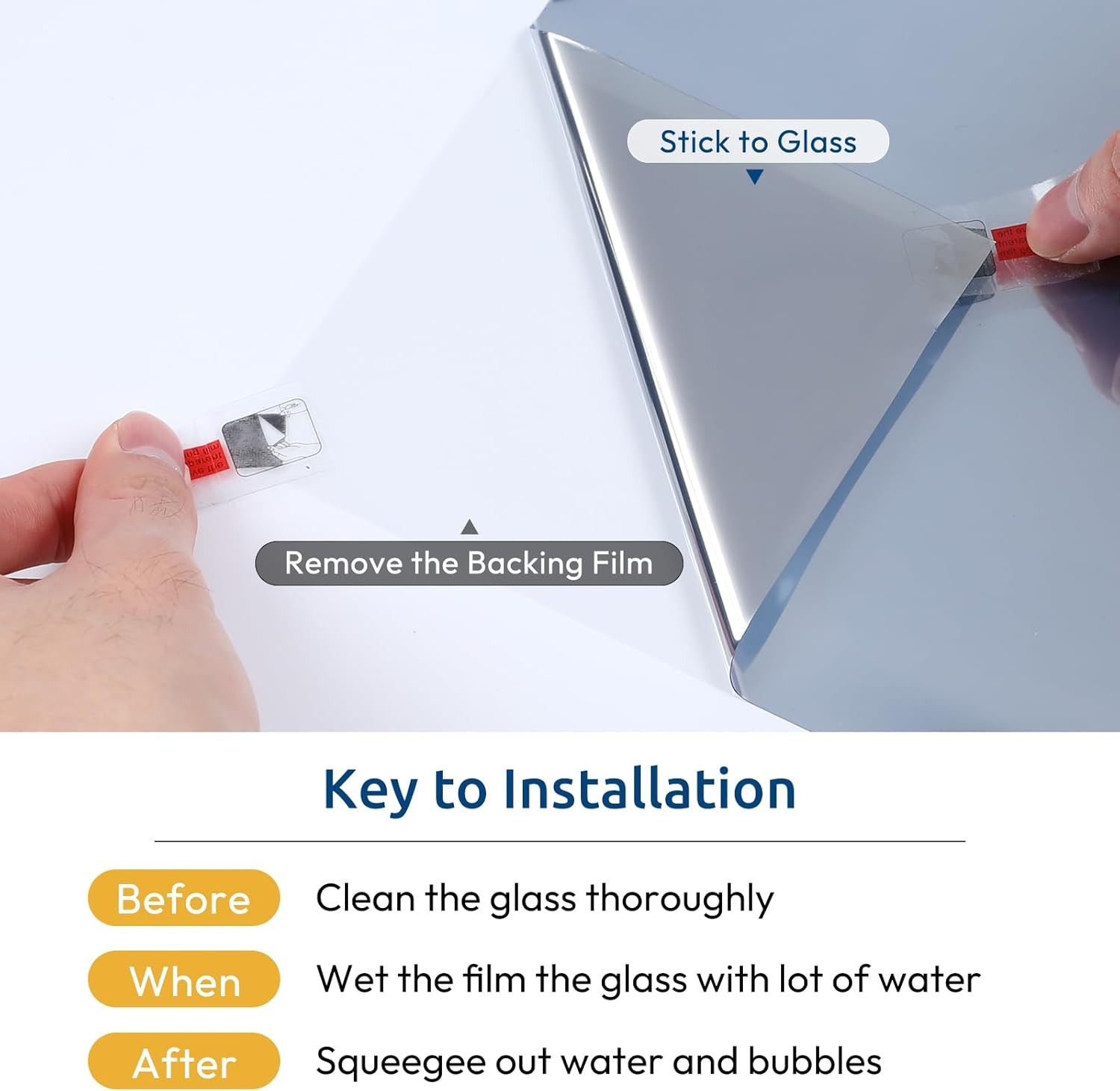 Rabbitgoo One Way Mirror Window Film Privacy Heat UV Reflective Control Tint